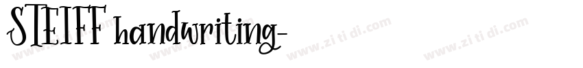 STEIFF handwriting字体转换